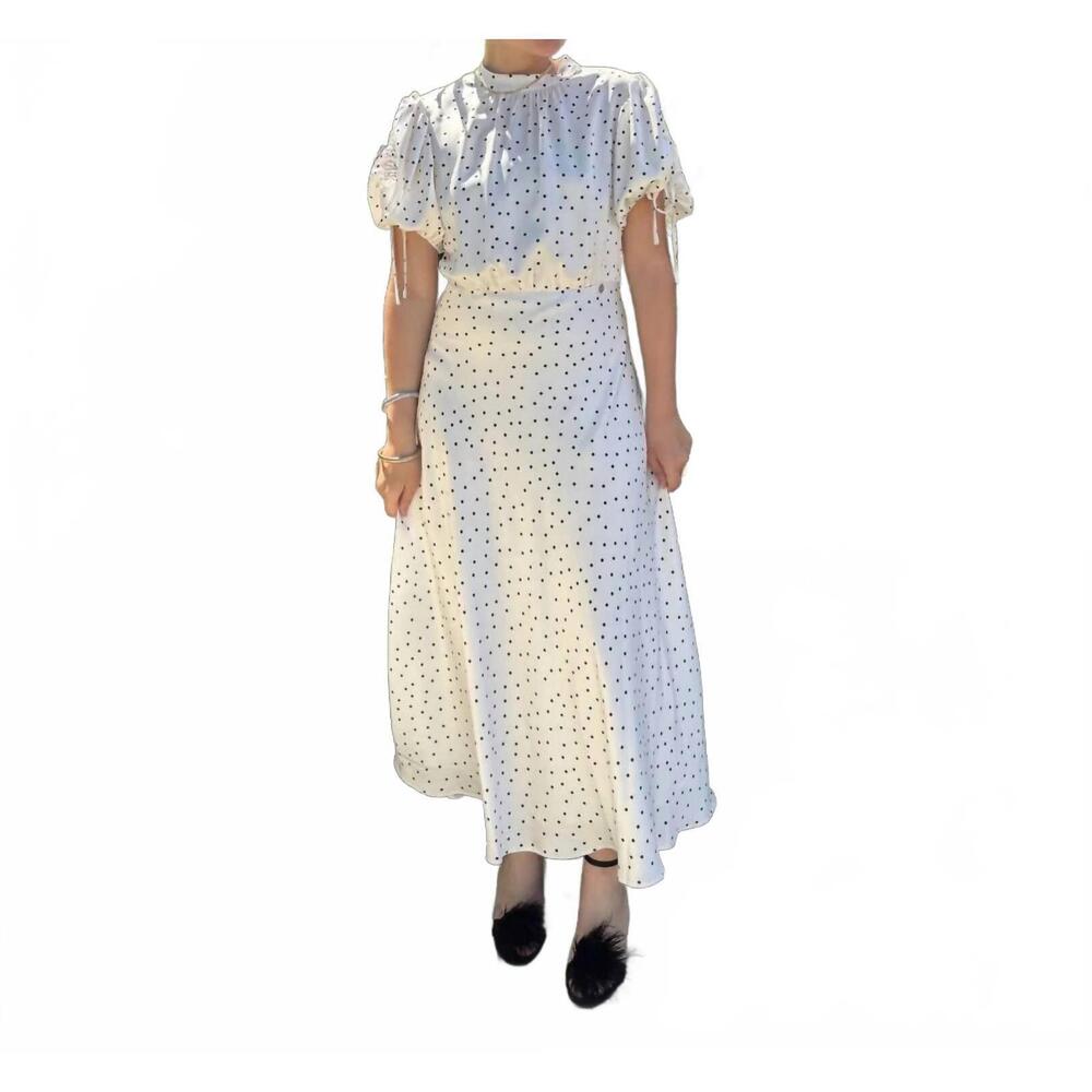 NEW SILVIAN HEACH fisia midi dress in bright white